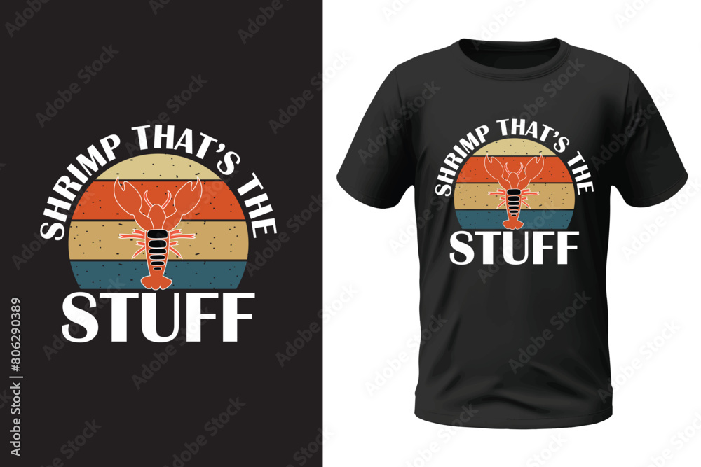 Shrimp t-shirt design, fishing Shrimp t-shirt design, fishing