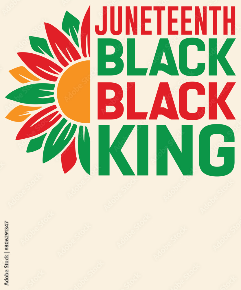Fototapeta premium Juneteenth black black king Graphic Design