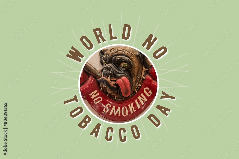 Fototapeta premium World No Tobacco Day ,skull and crossbones