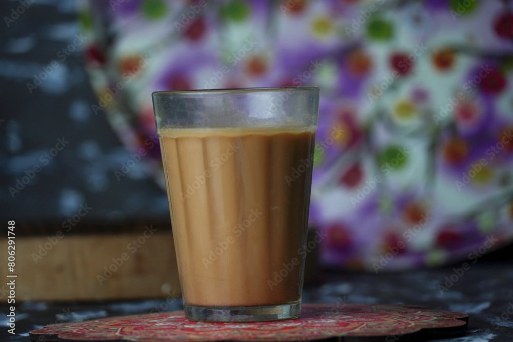 Karak Milk Chai famous indian tea. Karak Chai. Milk Tea Karak Milk Chai famous indian tea. Karak Chai. Milk Tea