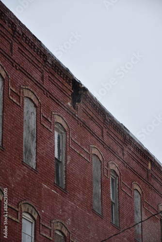 Damaged Brick on a Building