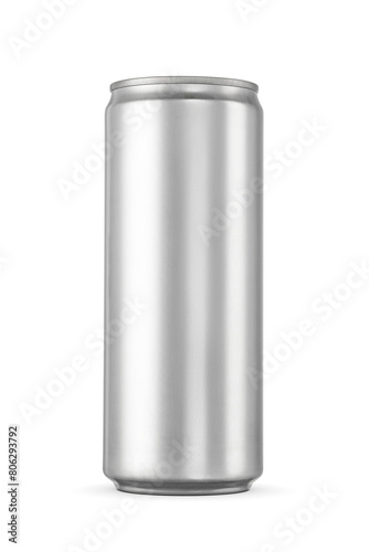330ml clean aluminum beverage drink soda sleek can isolated. Transparent PNG image. photo
