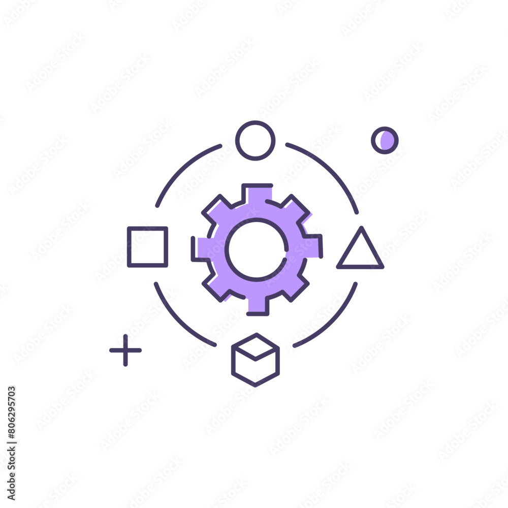 Material Synthesis Inverse Vector Icon Design Material Synthesis Inverse Vector Icon Design