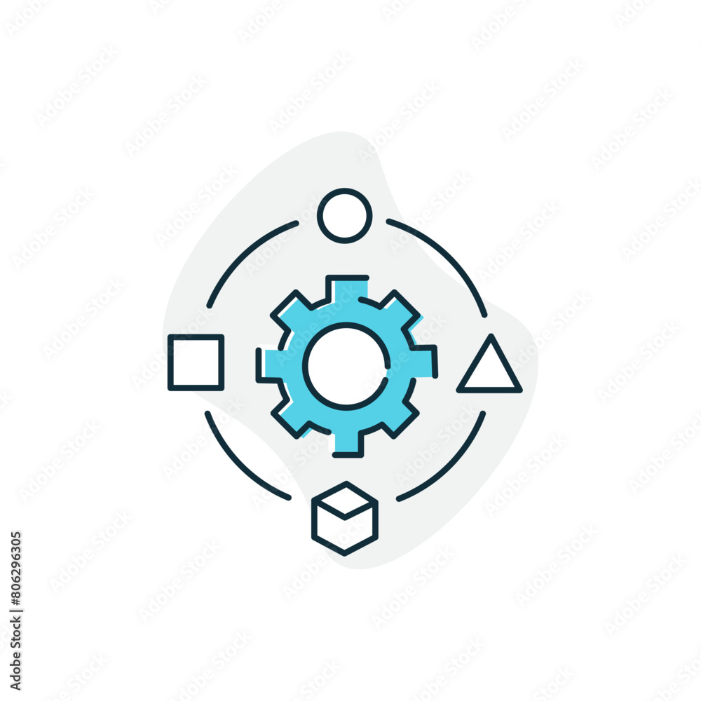 Material Synthesis Inverse Vector Icon Design Material Synthesis Inverse Vector Icon Design