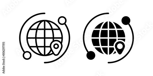 Worldwide icon set. for mobile concept and web design. vector illustration