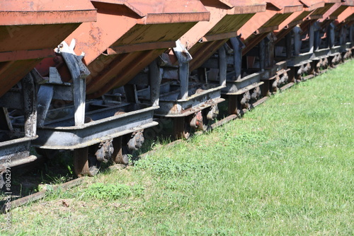 Waggons oder Loren in Ziegelwerk photo