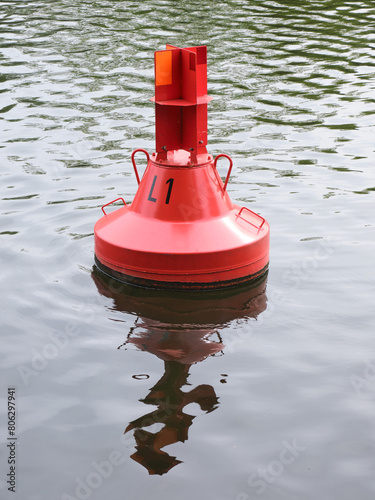 Red buoy in the Landwehr Canal photo