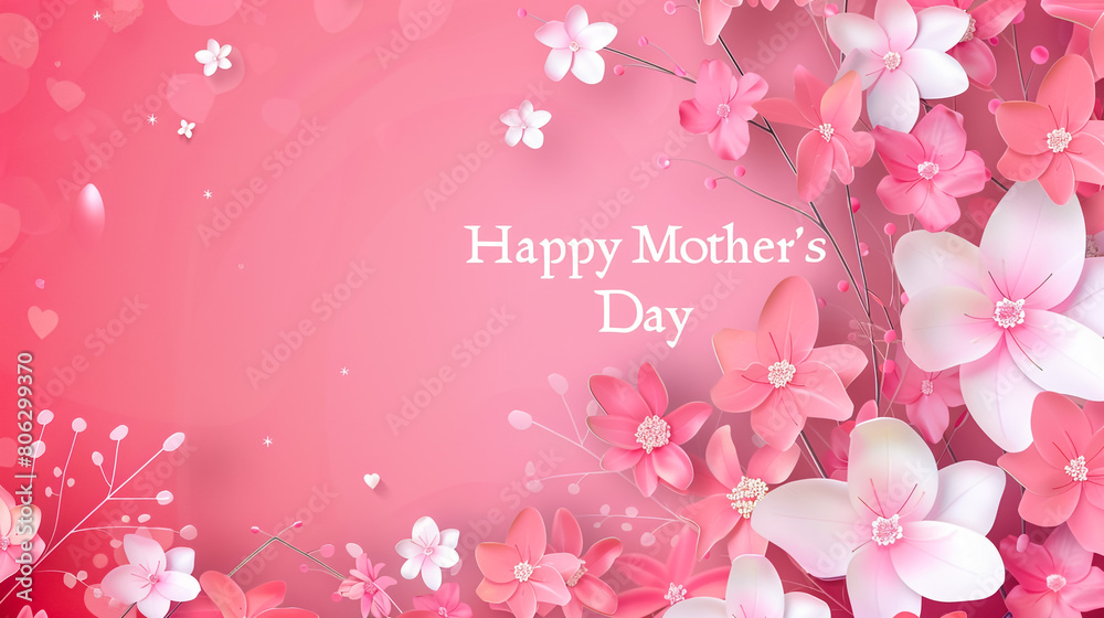 Happy mother's day greetings. Vector greeting card for social media, online stores, poster, banner. 