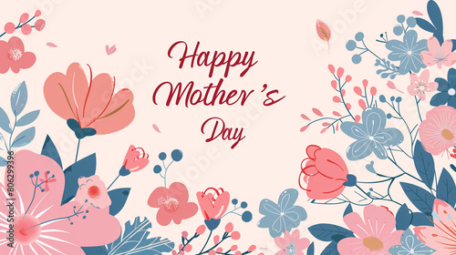 Happy mother's day greetings. Vector greeting card for social media, online stores, poster, banner. 