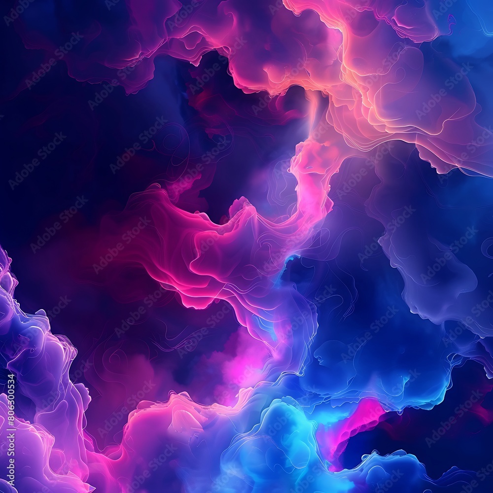 Obraz premium A vibrant abstract design featuring a spectrum of colors in motion, creating a dynamic and fluid pattern for an eye-catching visual.