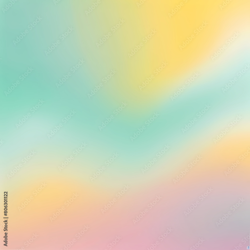 Pink, yellow, and mint color gradation background texture