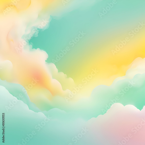 Pink  yellow  and mint color gradation background texture