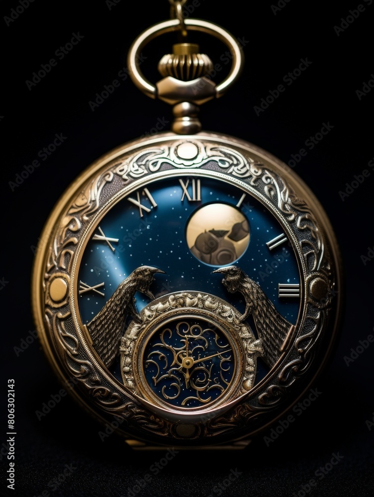Antique Watch with Lunar Phases