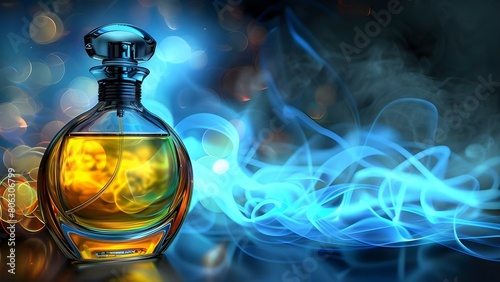 Glamorous Lighting Highlighting a Luxurious Men s Cologne Bottle Perfect for High-End Fragrance Campaigns. Concept Glamorous Lighting  Men s Cologne  Luxurious  High-End Fragrance Campaigns