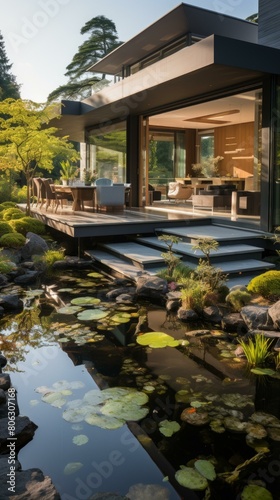The beauty of a home surrounded by nature
