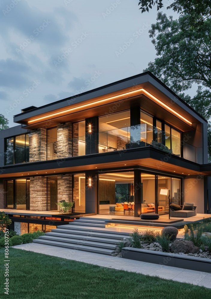 A Stunning Modern House with a Pool and a Terrace A Stunning Modern House with a Pool and a Terrace