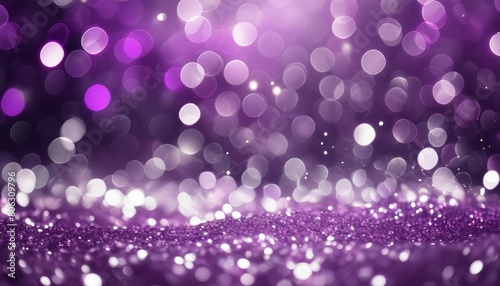 glow glittering purple silver particle shiny lights abstract bokeh background