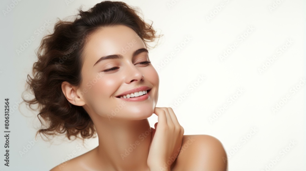 Portrait of a beautiful young woman with flawless skin Portrait of a beautiful young woman with flawless skin