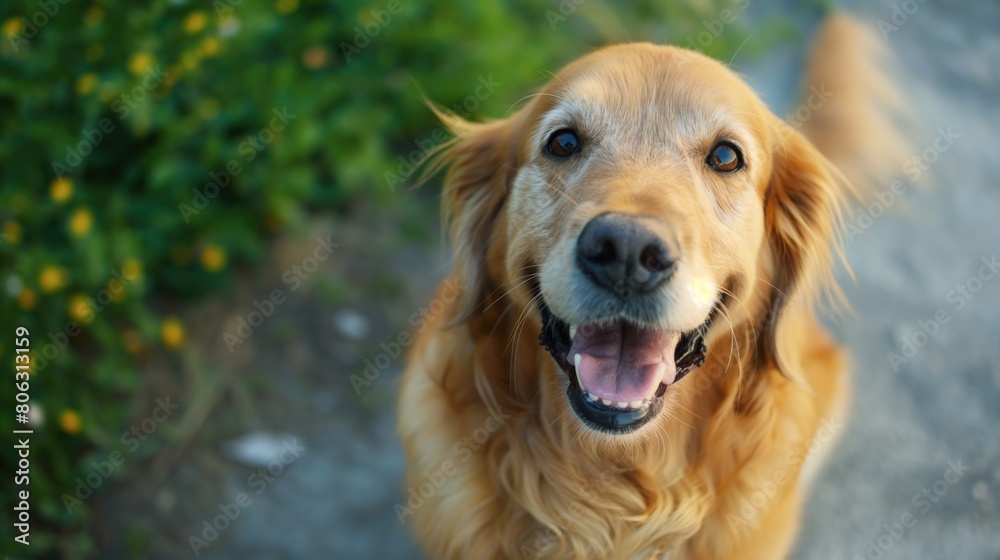 A dogs mouth open in a close-up view A dogs mouth open in a close-up view