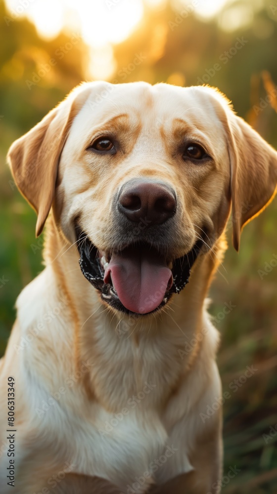 A dog up close in a field on National Dog Day