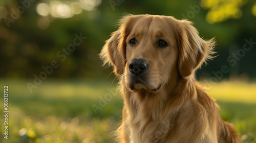 Dog in close-up view within a grass field