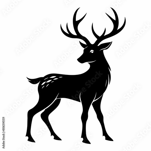 silhouette of deer