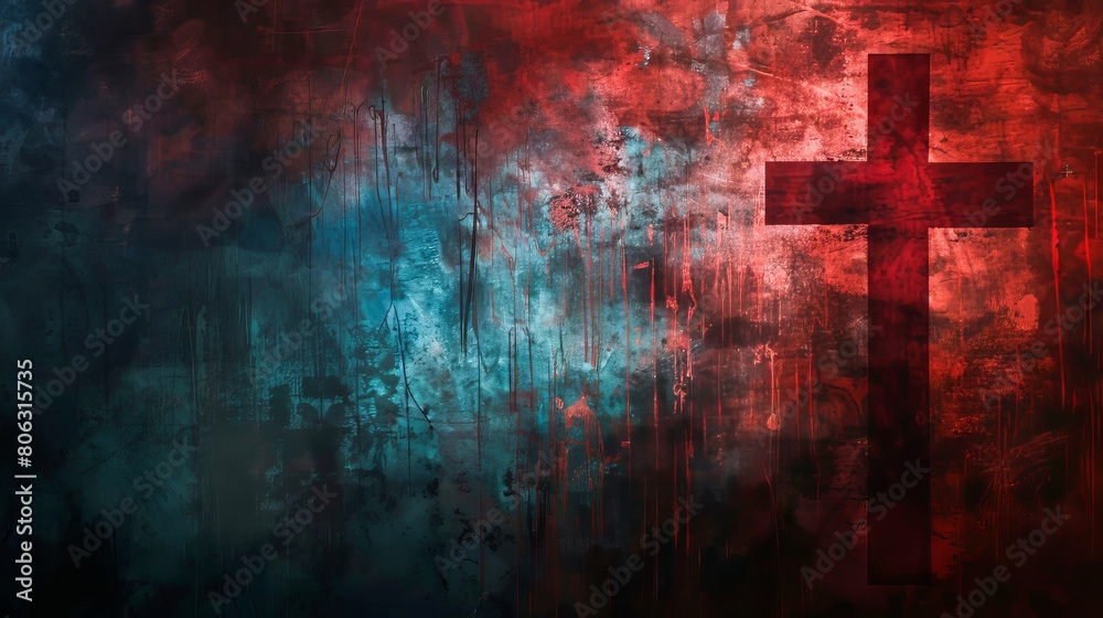 Christian cross wallpapers hd. A cross on a grungy wall with a blue background. Christian cross wallpapers hd. A cross on a grungy wall with a blue background.