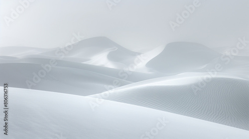 Tranquil Rolling Sand Dunes in Soft Minimalist Light