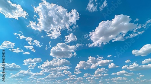 A beautiful blue sky with white clouds.