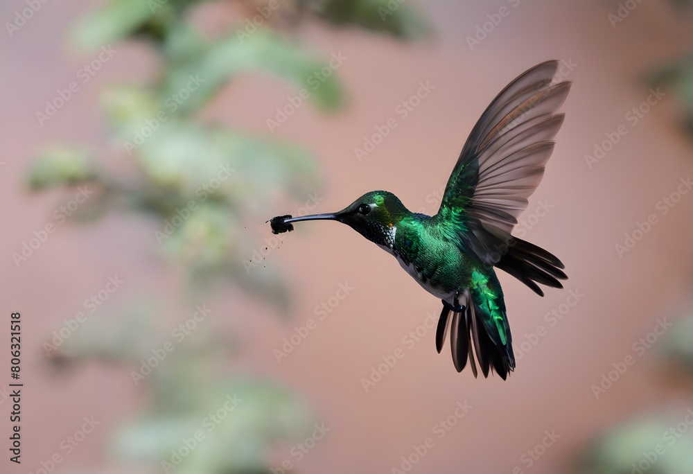 Fototapeta premium hummingbird feeding on a flower