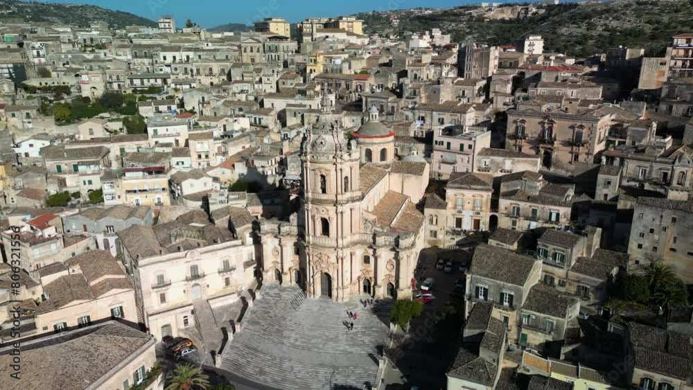Bird's eye view of the city of Ragusa, on the island of Sicily Bird's eye view of the city of Ragusa, on the island of Sicily