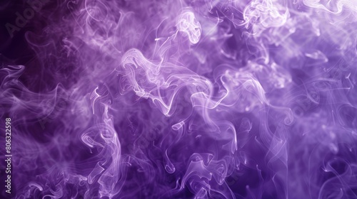Surreal and mystical digital art comes to life as abstract purple smoke intertwines, forming symmetrical patterns for captivating posters and wallpapers photo