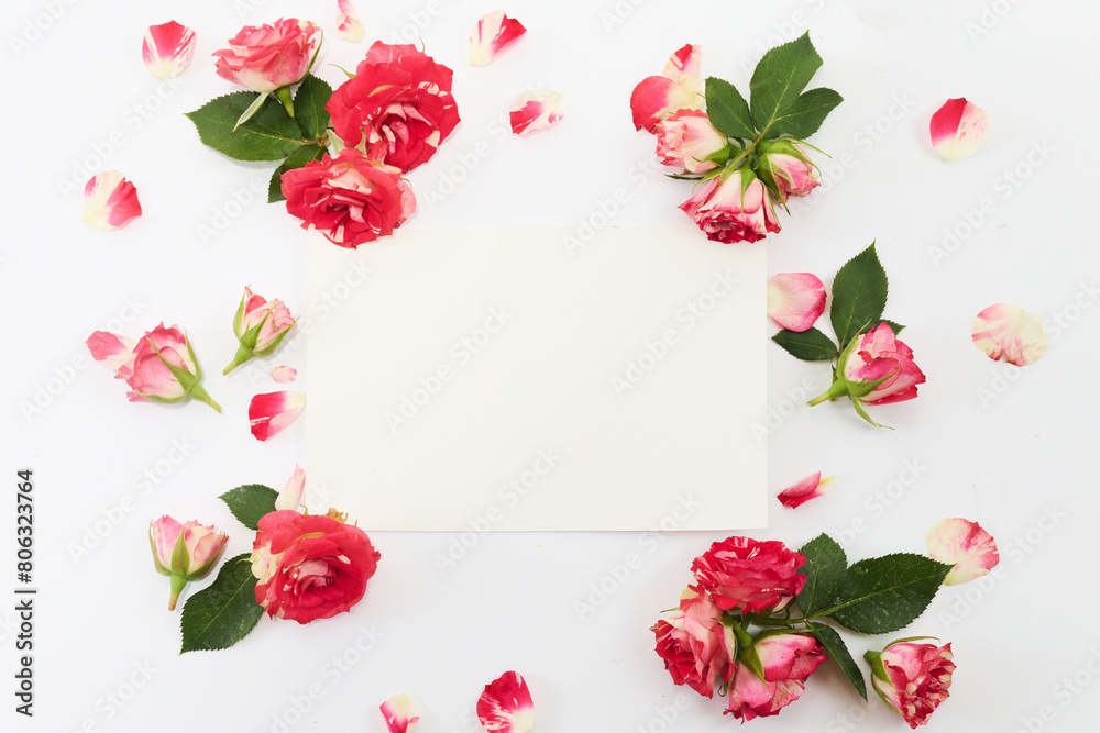 Romantic Floral Framework with Blank Space Romantic Floral Framework with Blank Space