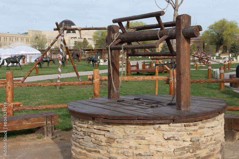 decorative well in antique style