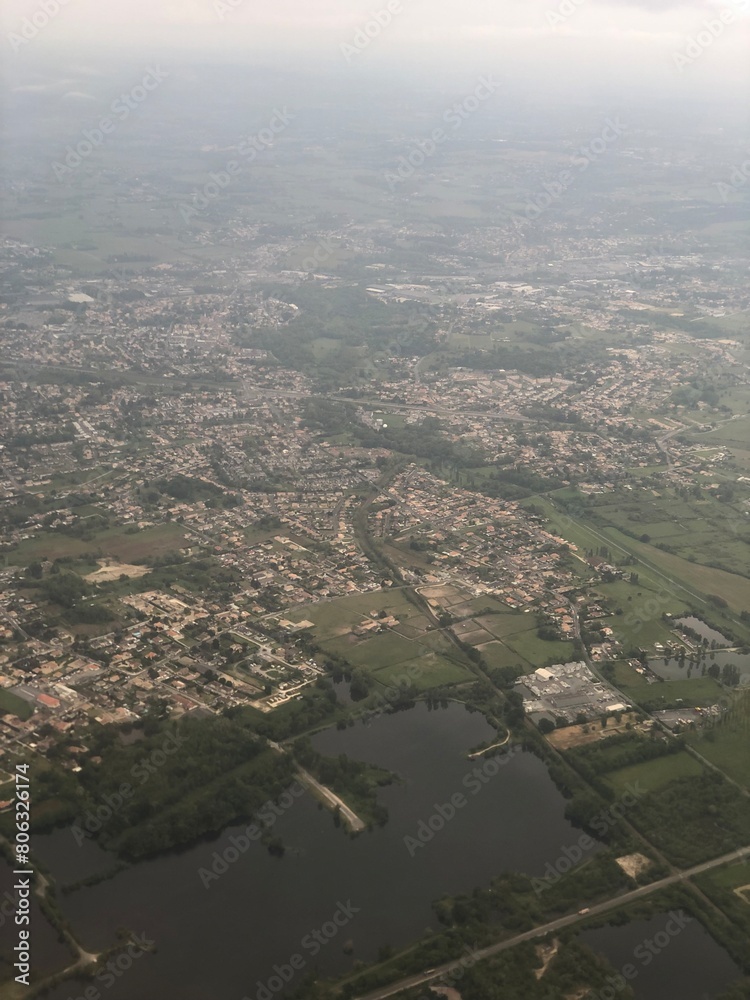 Fototapeta premium aerial view of the city