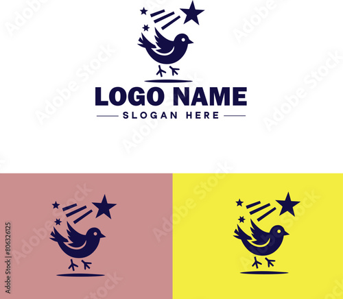 shooting star icon Meteor Meteoroid Falling star flat logo sign symbol editable vector