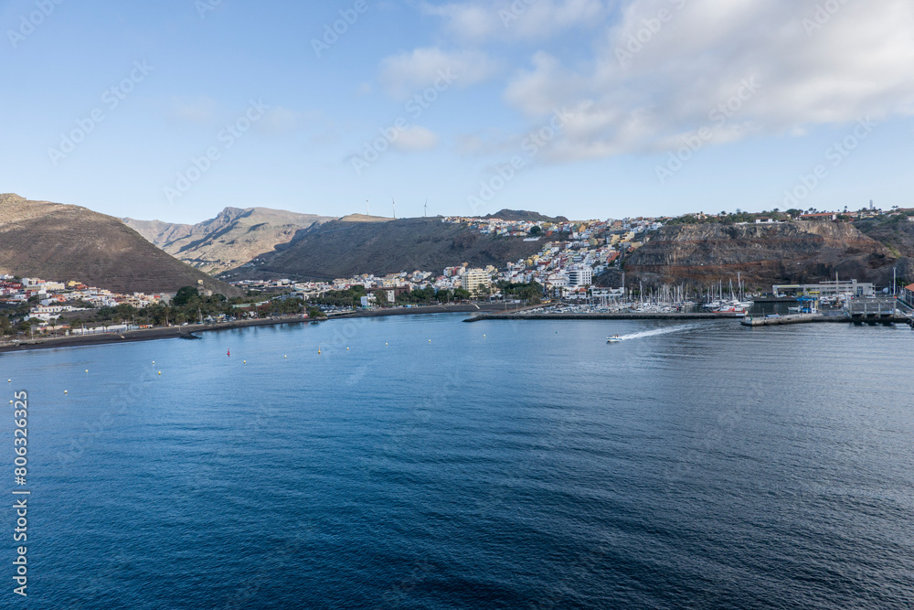 Blick auf die Inselhauptstadt  San Sebastian de la Gomera
