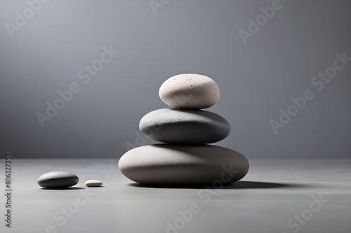 zen stones on a black background