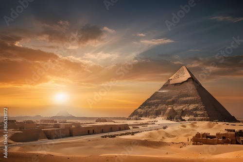 sphinx and pyramid