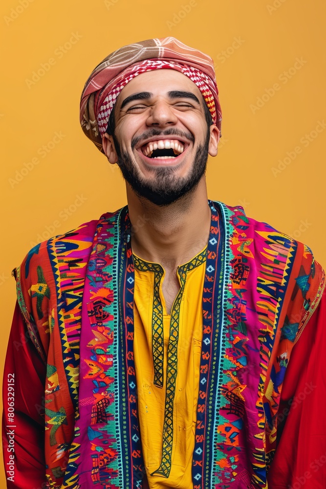 Obraz premium Close up portrait of a man laughing