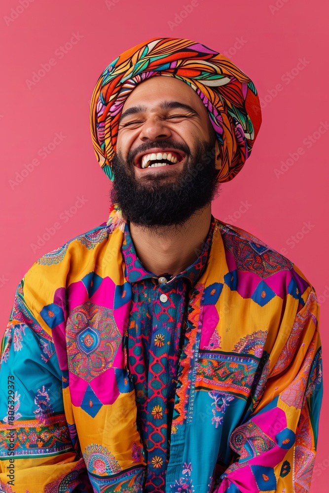 Obraz premium Close up portrait of a man laughing
