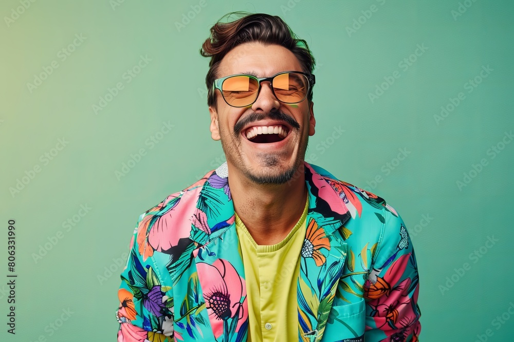 Obraz premium Close up portrait of a man laughing