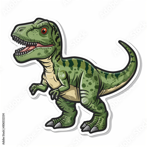 Dinosaur  bright sticker on a white background