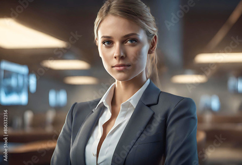 Elegante Frau in Business-Anzug photo