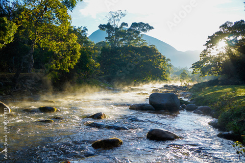 River Fundacion in the forest in the Sierra Nevada in Colombia photo