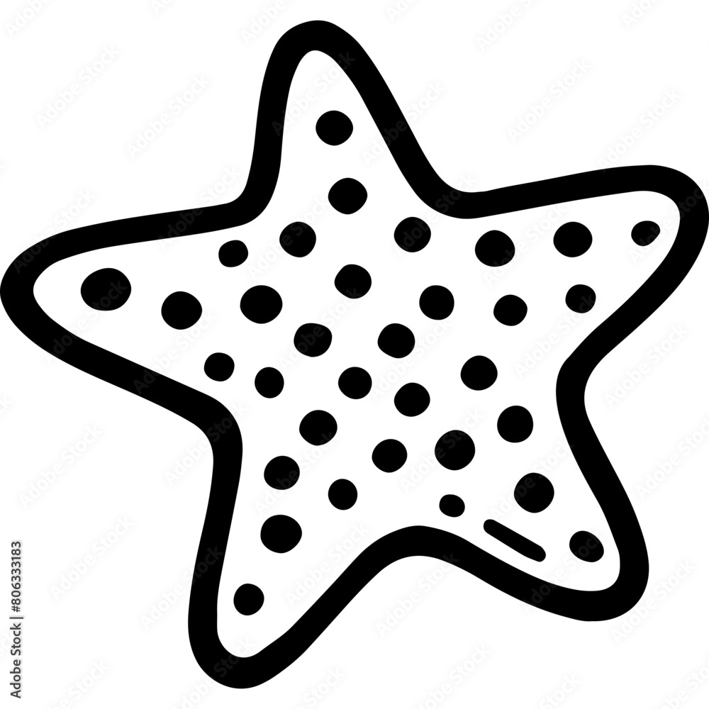 Obraz premium Doodle Starfish
