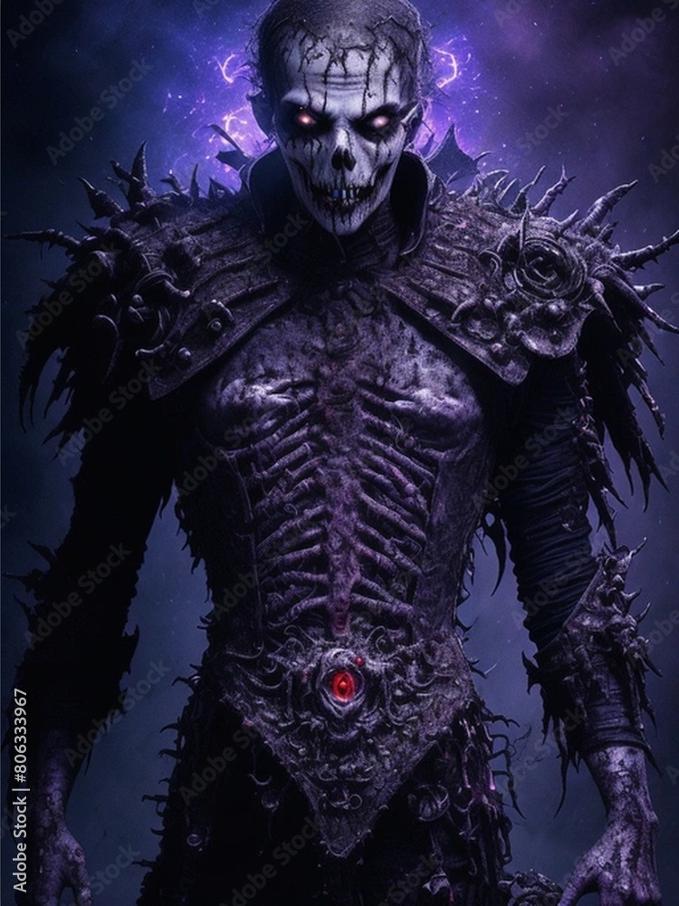 Fototapeta premium halloween skeleton with a skull