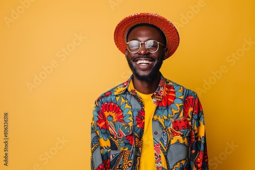 Close up portrait of a man laughing