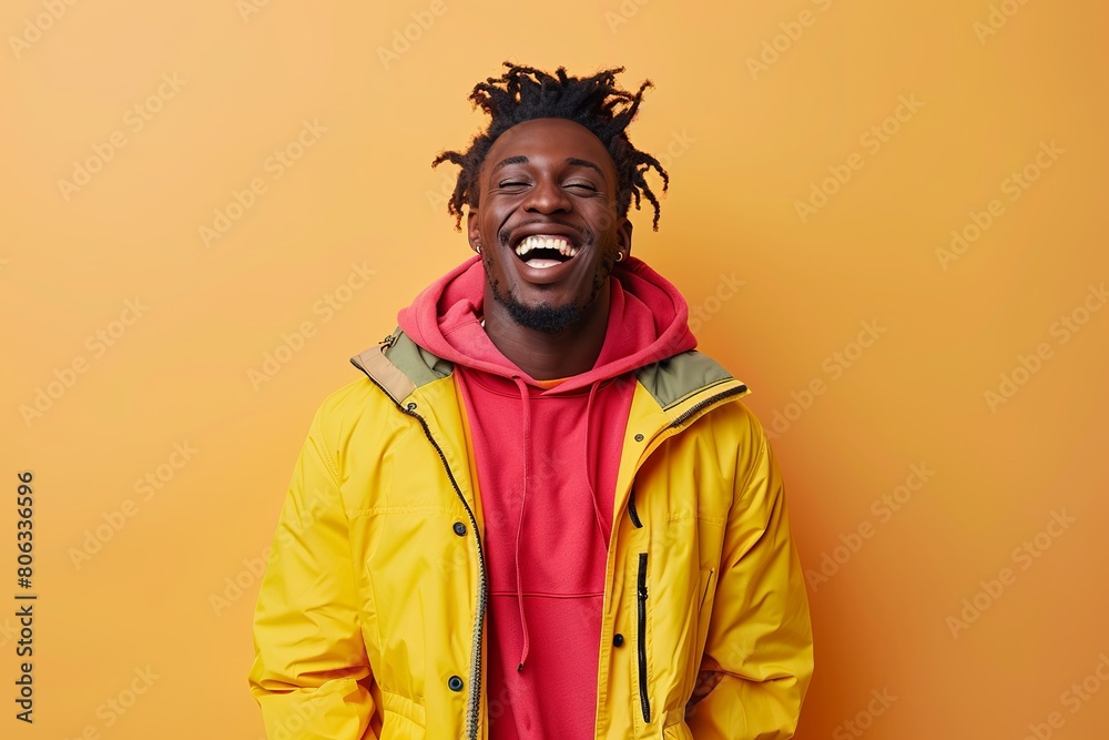 Close up portrait of a man laughing Close up portrait of a man laughing