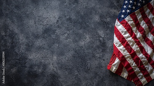 USA flag on table 